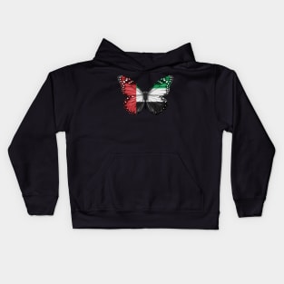 Emirati Flag  Butterfly - Gift for Emirati From United Arab Emirates Kids Hoodie